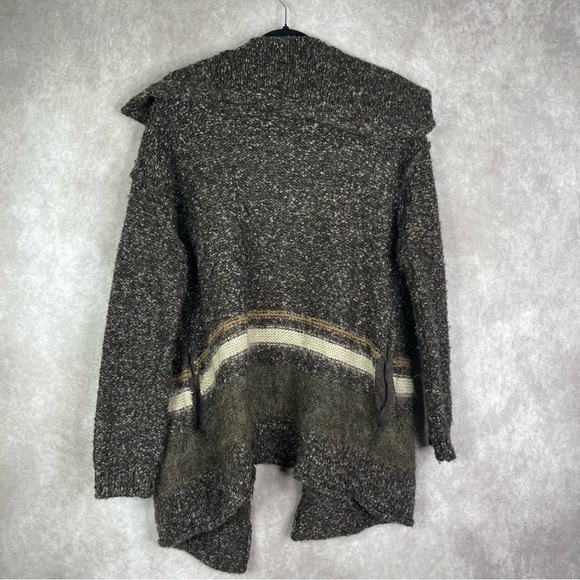 James Perse Wool Camel Mohair Open Knit Sweater Cardigan Women's Size 2 M - Picture 2 of 7